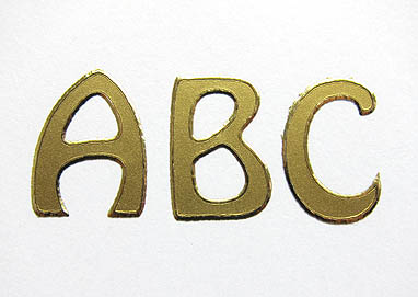 Sticker Buchstaben 2cm gold